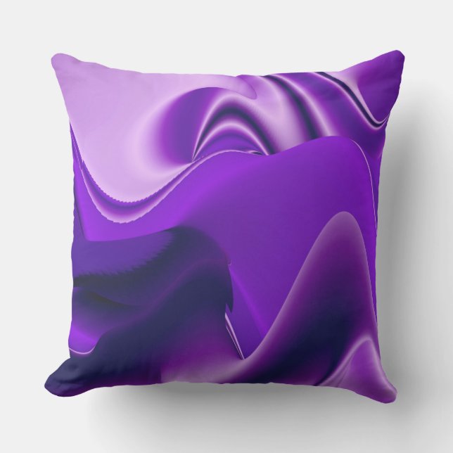 Coussin Rêves arc-en-ciel à fleurs violettes (Recto)