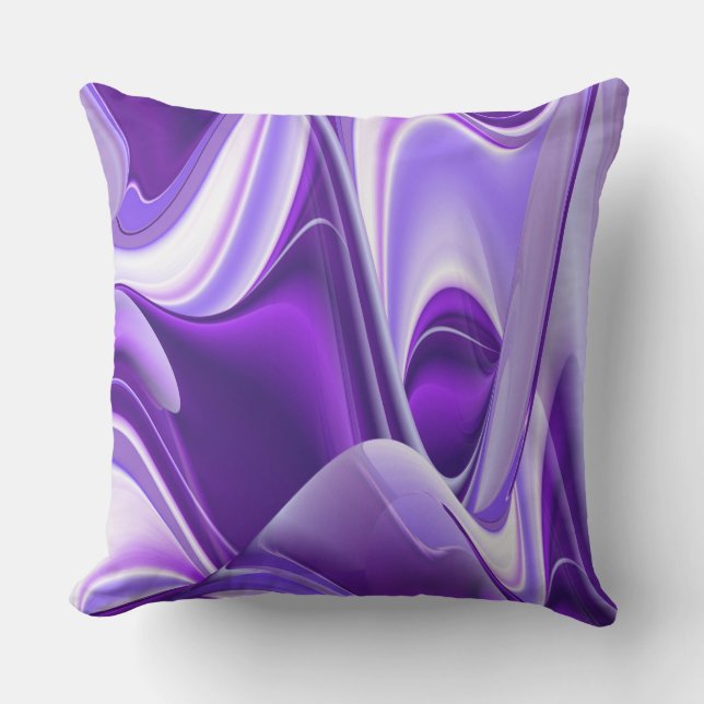 Coussin Rêves arc-en-ciel à fleurs violettes (Recto)