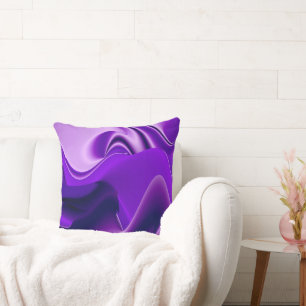 Coussin Rêves arc-en-ciel à fleurs violettes