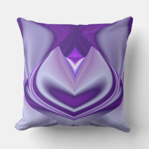 Coussin Rêves arc-en-ciel à fleurs violettes