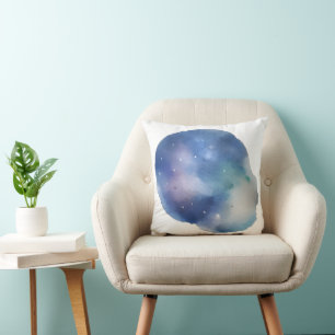 Coussin Rêves célestes : une exploration de l'aquarelle