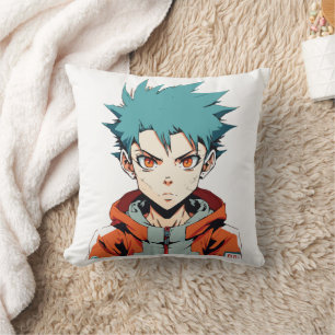 Coussin Rêves d'anime : Garçon d'anime de manga aux cheveu