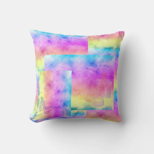 Coussin [Rêves d'aquarelle] Couleurs Papillon Pastel Doux