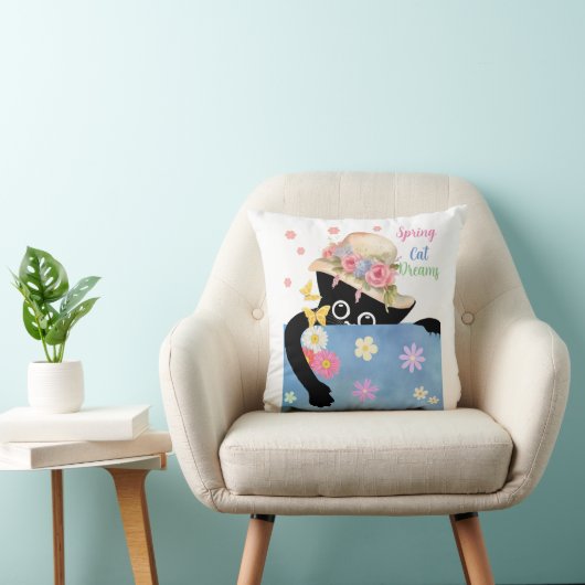 Coussin Rêves de chats de printemps (Chaise)