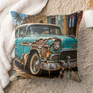 Coussin Rêves de La Havane, Chrome Rouillé