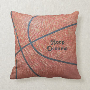 Coussin Rêves de look_Hoop de texture de Spirit_Basketbal