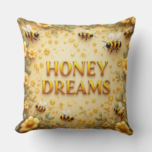 Coussin Rêves de miel pour les amateurs de miel et d'abeil