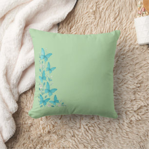 Coussin Rêves de papillon bleu – Douce nature & liberté De