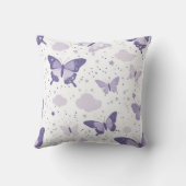 Coussin Rêves de papillons lavande (Verso)