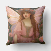 Coussin Rêves Enchanteurs : Un Portrait De Fée Rose Whimsi (Verso)