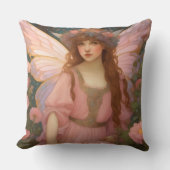 Coussin Rêves Enchanteurs : Un Portrait De Fée Rose Whimsi (Recto)