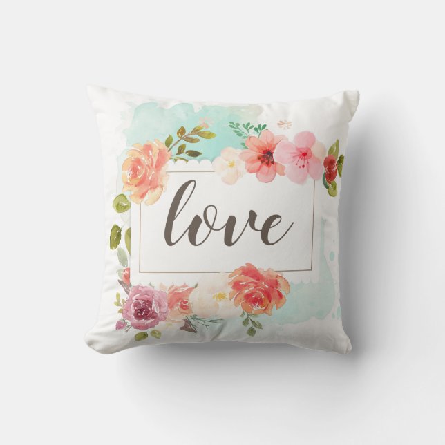 Coussin Rêves floraux de milieu de l'été (Recto)