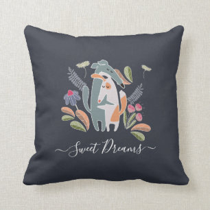 Coussin Rêves sucrés Accrocher Chiens Chambre Florale