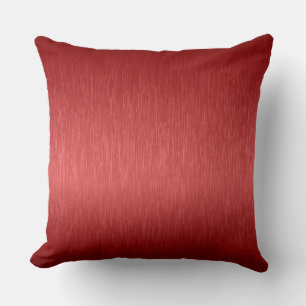 Coussin Revêtement d'aluminium brossé en métal rouge