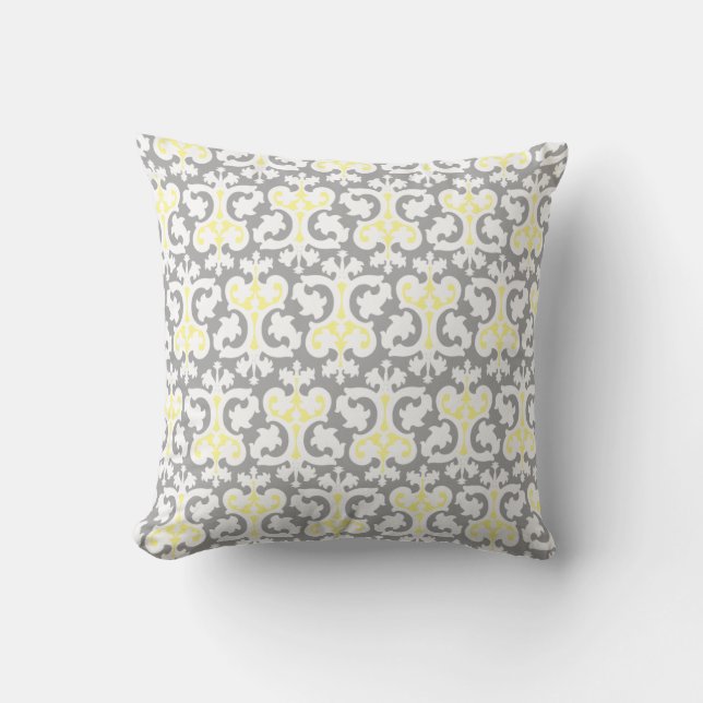 Coussin Revêtement gris jaune moderne (Recto)