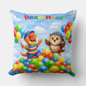 Coussin Rex and hoot ball pit adventure throw pillow (Recto)