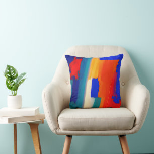 Coussin "Rhapsodie de la framboise" Art abstrait