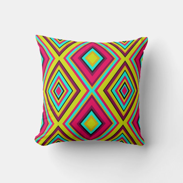 Coussin Rhombus géométrique sans couture forme moderne ten (Recto)