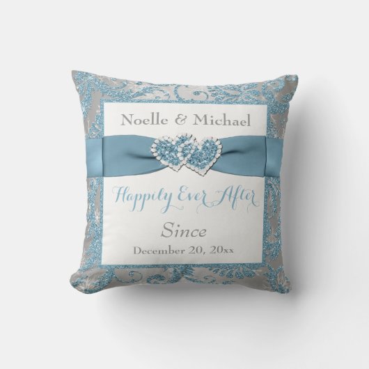 Coussin RIBBON/JEWELS - Mariage hiver Wonderland (Recto)