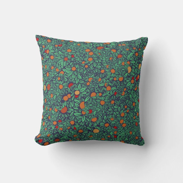 Coussin Rich Orchard : Vintage Tree Motif. (Recto)
