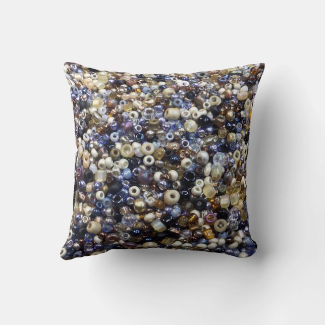 Coussin Richesse de perlage de graines  (Verso)