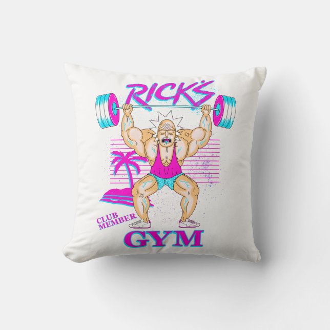 Coussin RICK ET MORTY™ | Membre Rick's Gym Club (Recto)