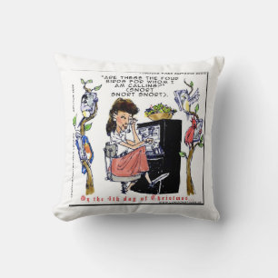 Coussin Rick London Ernestine Oiseaux de Noël Xmas