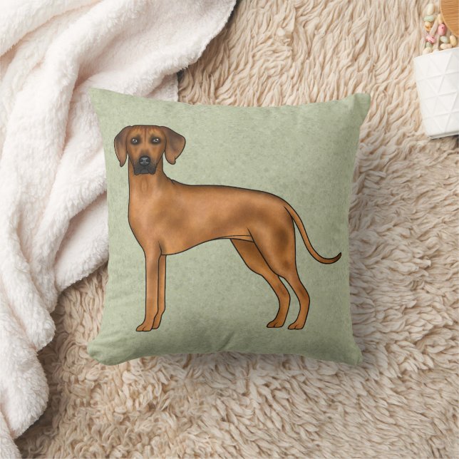 Coussin Ridback Rhodésien Brun Lion Chien Dessin Animé Ver (Couverture)