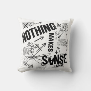 Coussin RIEN N'A DE SENS   Statement Anti Design Brutalist