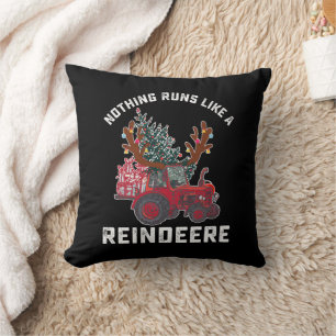 Coussin Rien ne fonctionne comme un tracteur de rennes Rei