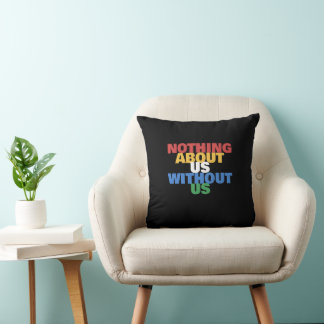 Coussin Rien sur nous sans nous Fierté du handicap en gras