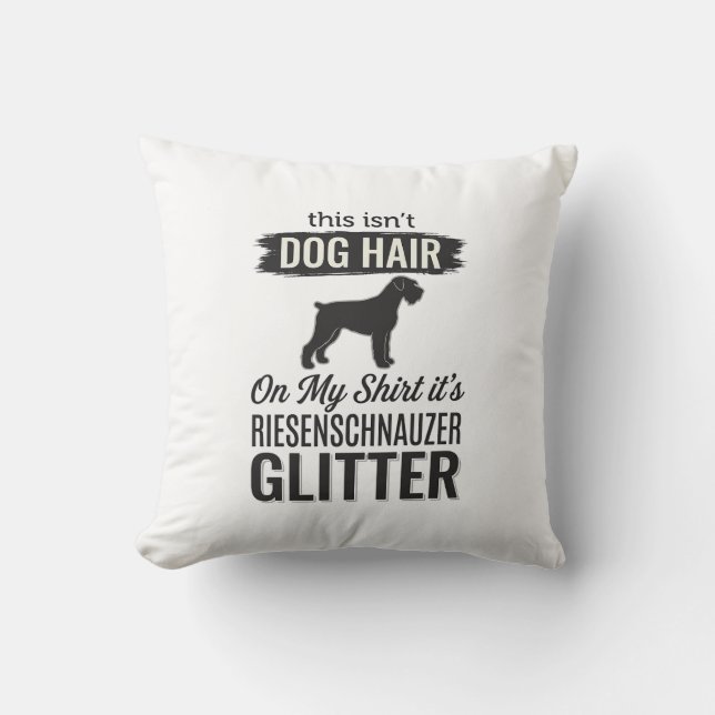 Coussin Riesenschnauzer Pailleté Création Drôle pour Amate (Recto)