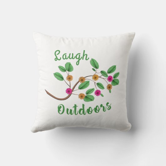 Coussin Rire à l'extérieur (Verso)