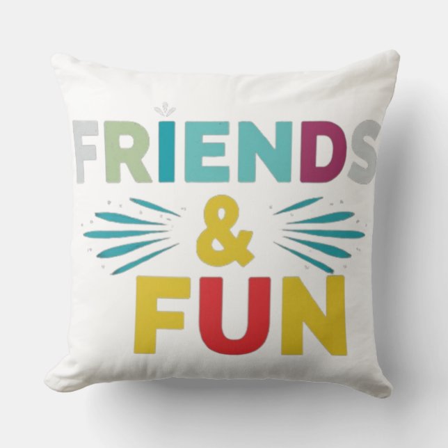 Coussin Rires garanties - Multicolor "Friends & Fun" (Recto)