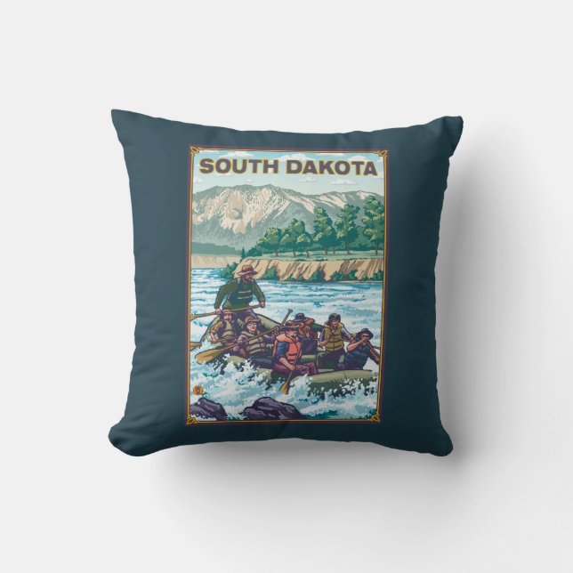 Coussin Rivière RaftingSouth Dakota (Recto)