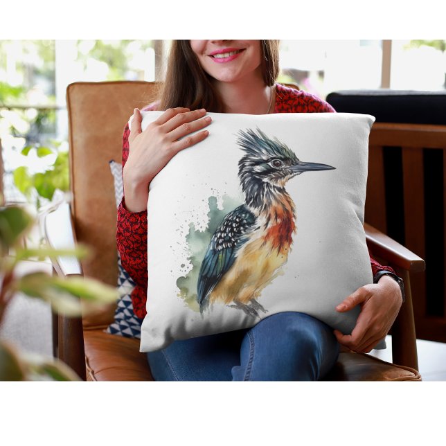 Coussin Roadrunner coloré en aquarelle (Créateur téléchargé)