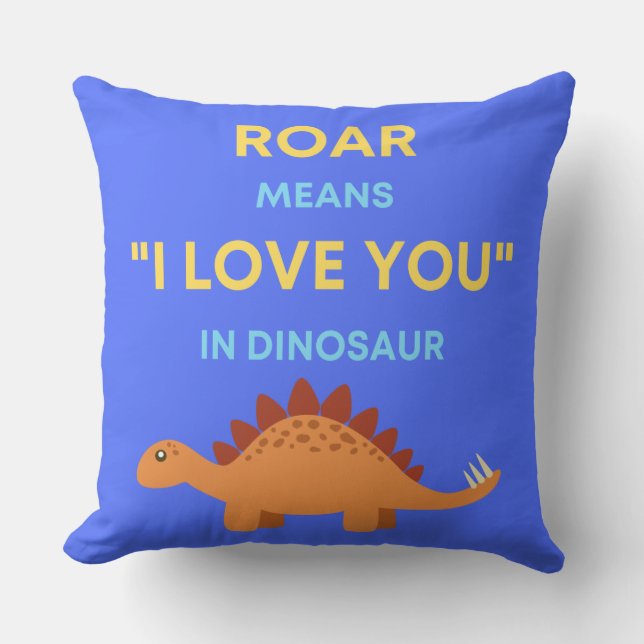 Coussin Roar Signifie Je T'Aime Carré Cushion (Recto)