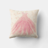 Coussin Robe à paillettes Danse Papillon Rose (Verso)