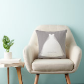 Coussin Robe de Mariée Moderne Élégance Mariage Chic Gris (Chaise)