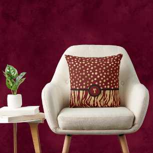 Coussin Robe et or inspirés par un Poster de animal Snazzy