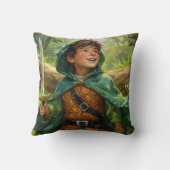 Coussin Robin des Bois représenté comme un enfant (Verso)