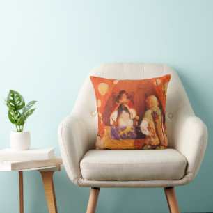 Coussin Robin des Bois vintage rencontre la vierge Marian 