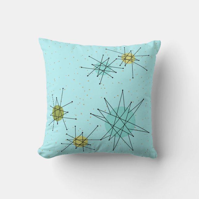 Coussin Robin's Oeuf Blue Starbursts Jetez l'oreiller (Recto)