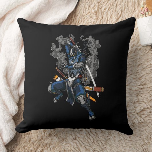 Coussin Robot Ninja Samurai Guerrier Arts Martiaux (Couverture)