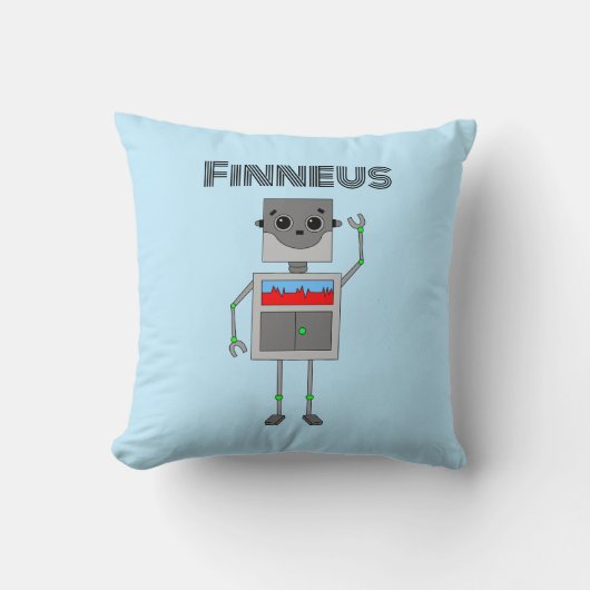 Coussin Robot Thème Personnalisé   (Recto)