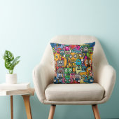 Coussin 🤖 robots colorés (Chaise)