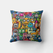 Coussin 🤖 robots colorés (Verso)