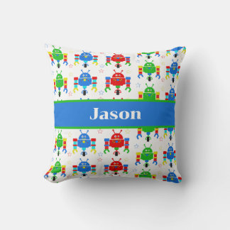 Coussin Robots colorés Enfants Personnalisés