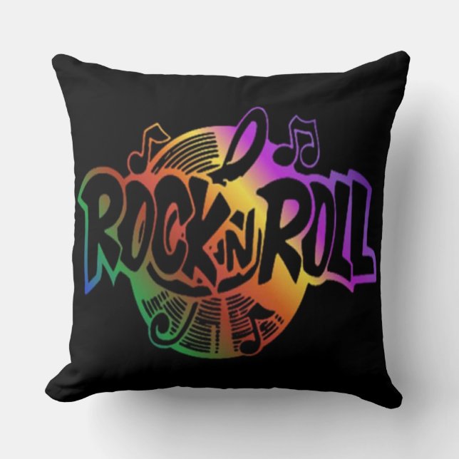 Coussin Rock and Roll Rainbow Music Thème Thème Thème Pill (Recto)