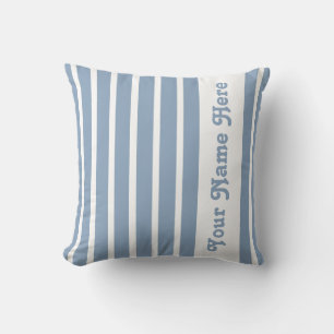 Coussin Rock Blue Safari Stripe avec nom